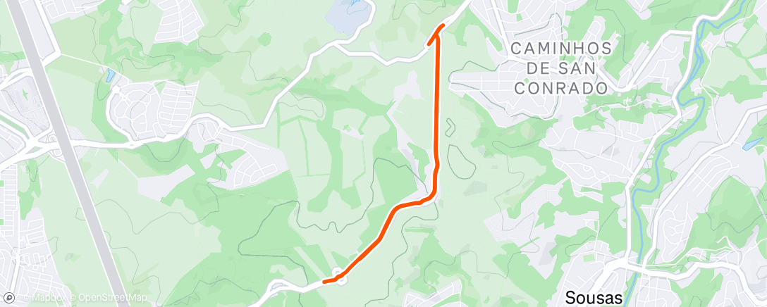 Map of the activity, Corrida matinal