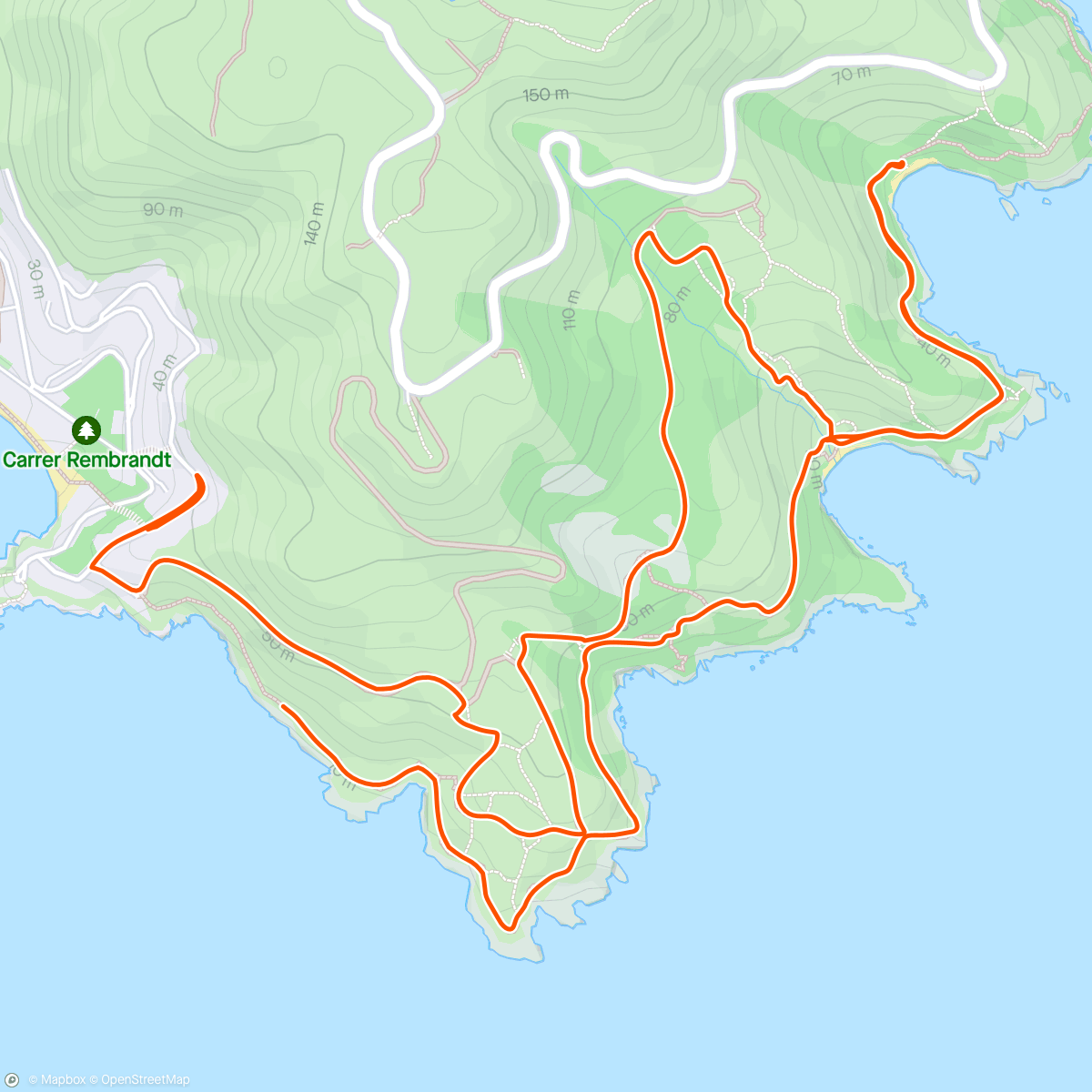 Map of the activity, Exploring the Cami de Ronda around Roses with Zayne