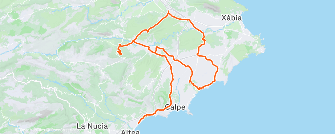Mapa da atividade, Morning Ride