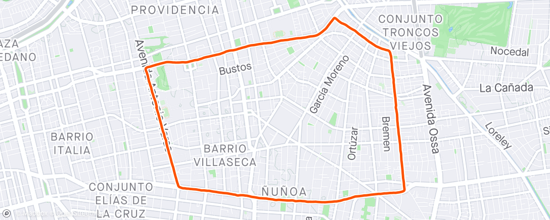 Map of the activity, Corrida de Carabineros 10K