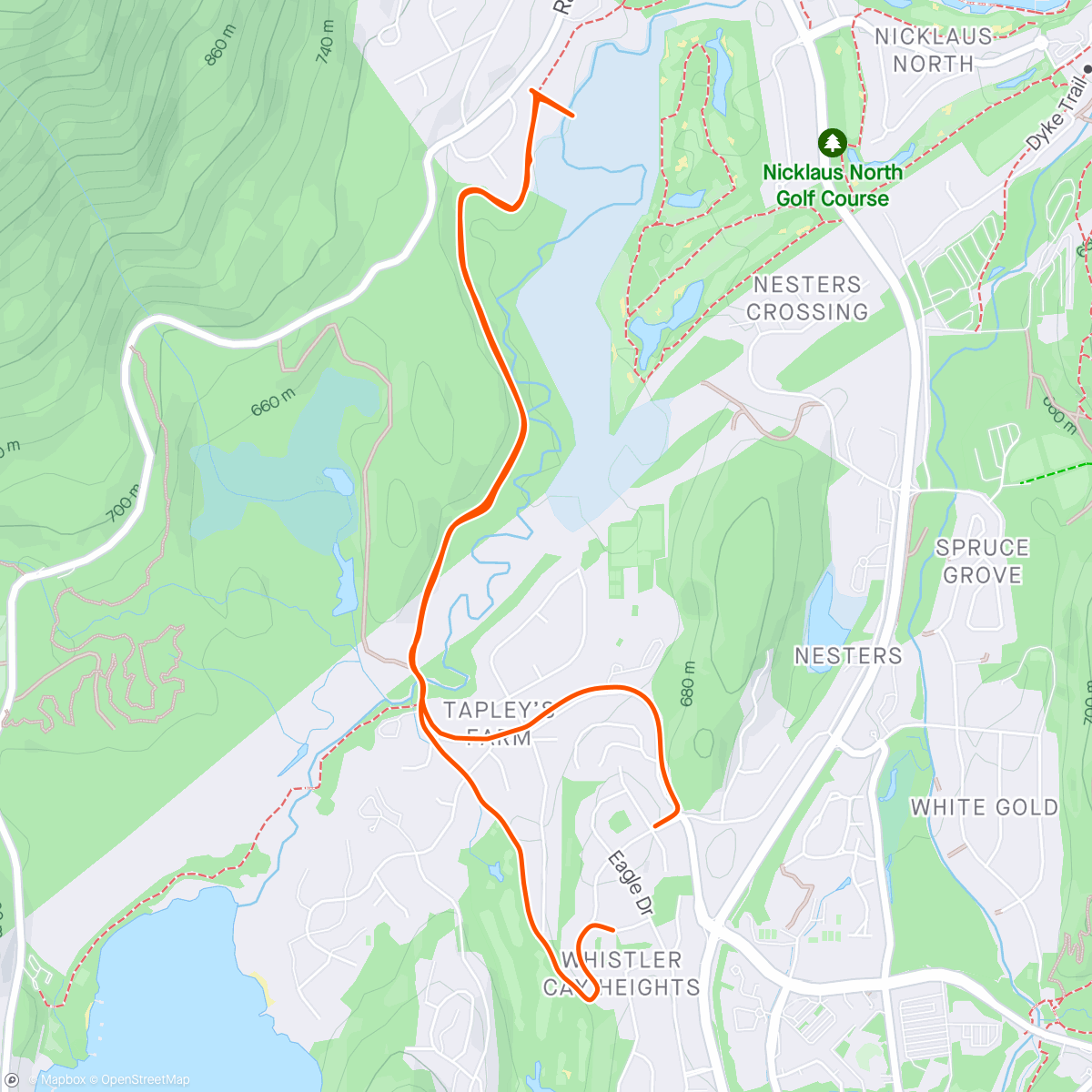 Map of the activity, Evening commute