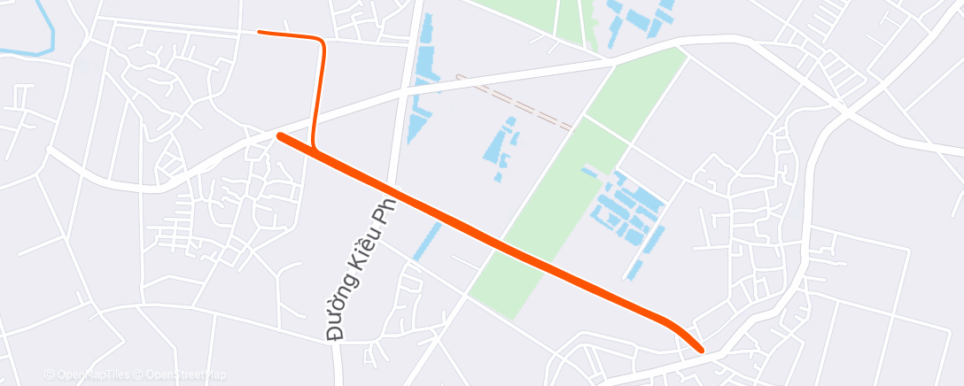 Map of the activity, Evening Run