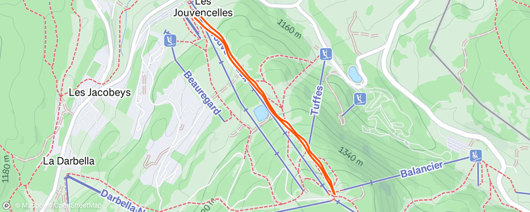 Map of the activity, 1er sortie en ski de rando de la saison