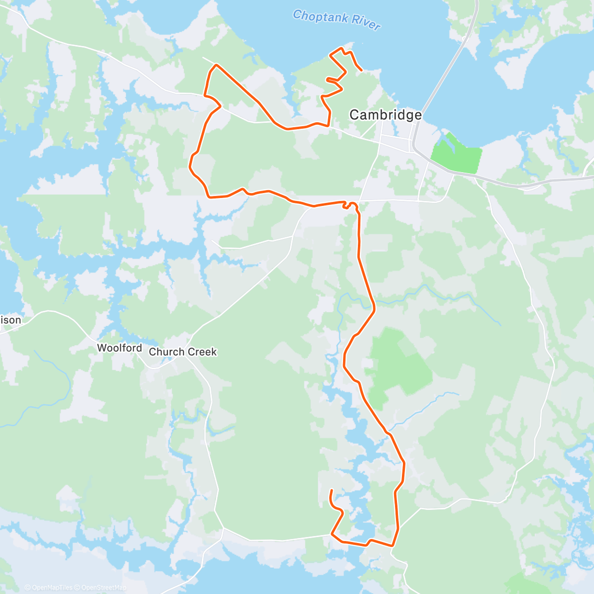 Map of the activity, Morning Ride