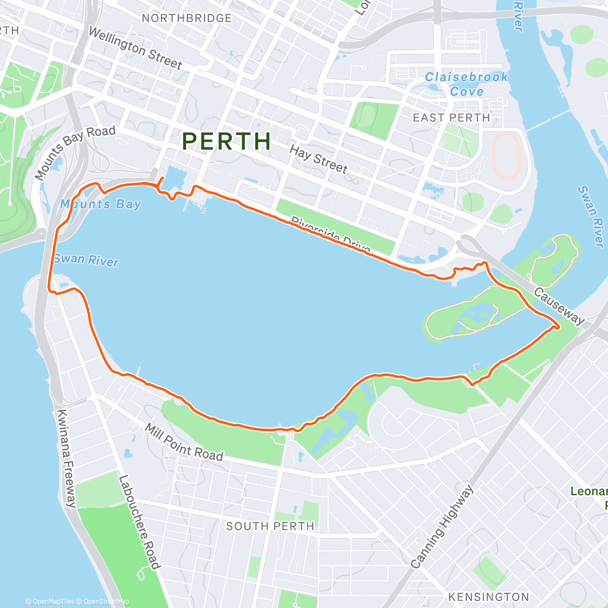 Map of the activity, Evening BANDA Run