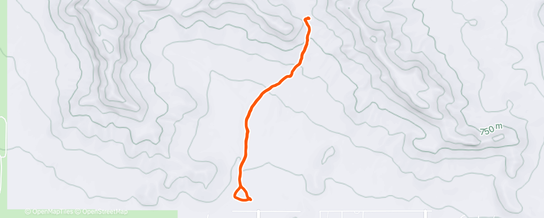Map of the activity, Afternoon Hike