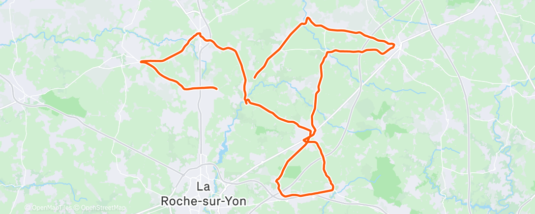 Map of the activity, Afternoon Ride