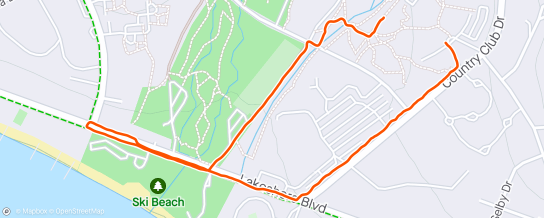 Map of the activity, Morning run / walk