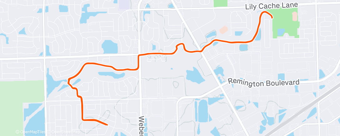 Map of the activity, Morning Run