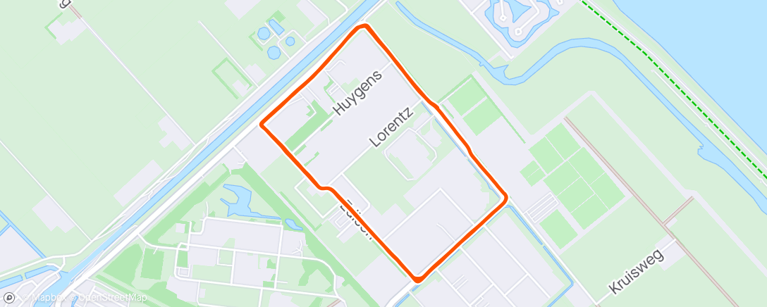 Map of the activity, Start to run week 10. 5km test