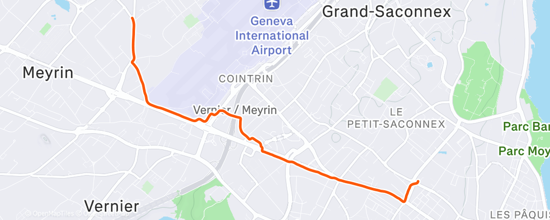 Map of the activity, Vélotaf 🚲🥶