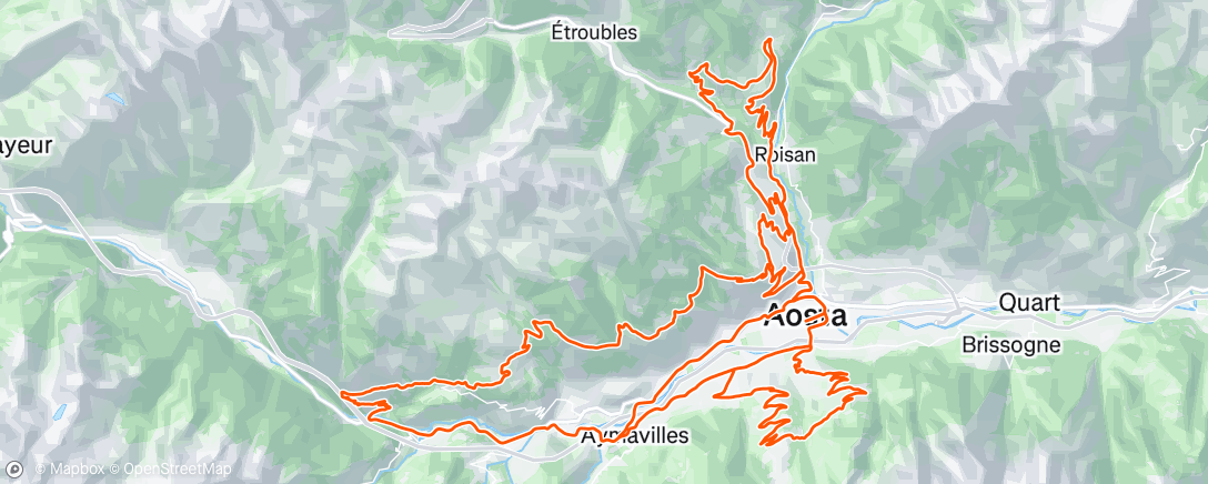 Map of the activity, Bicicletta