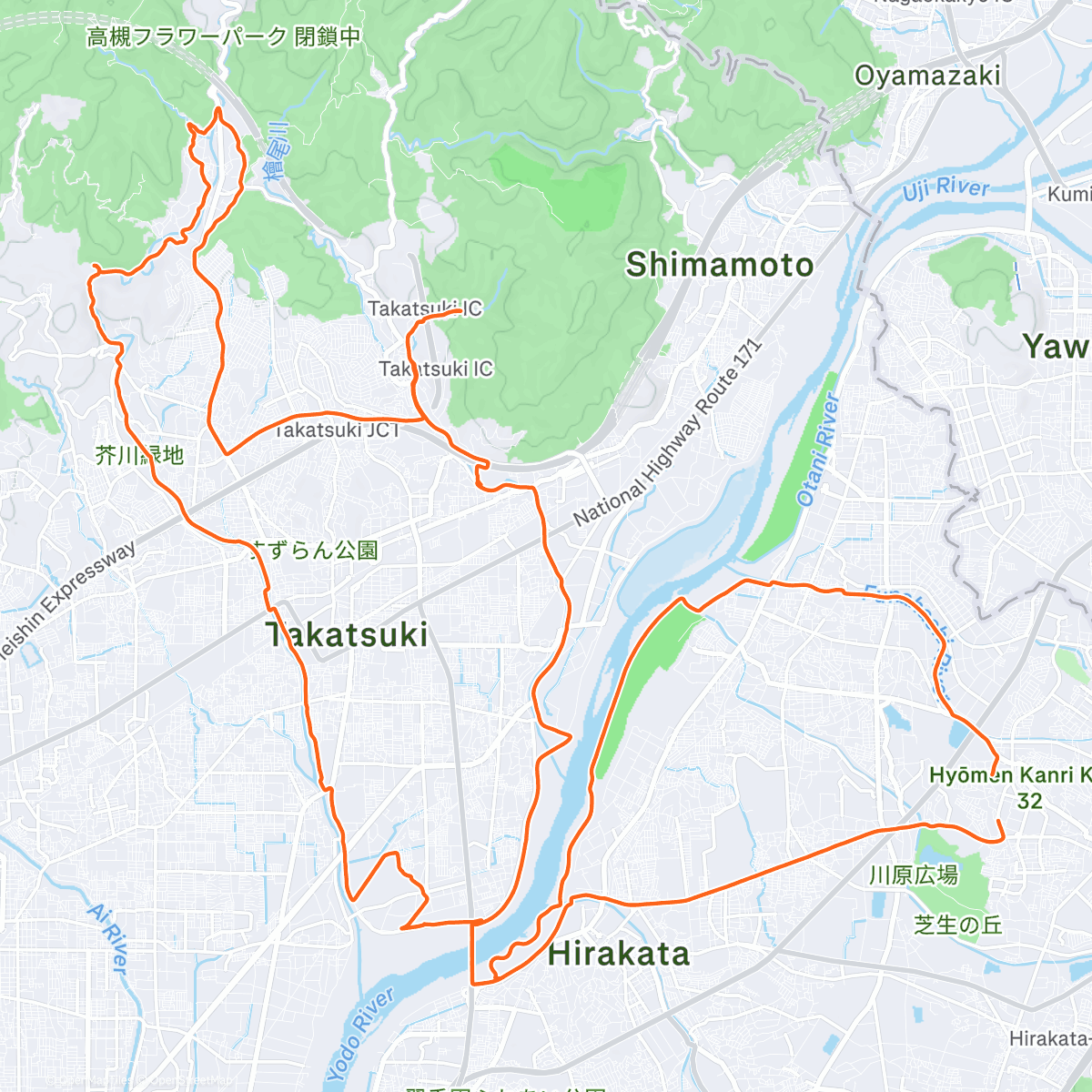 Map of the activity, Settsukyo Gorge . . . .
