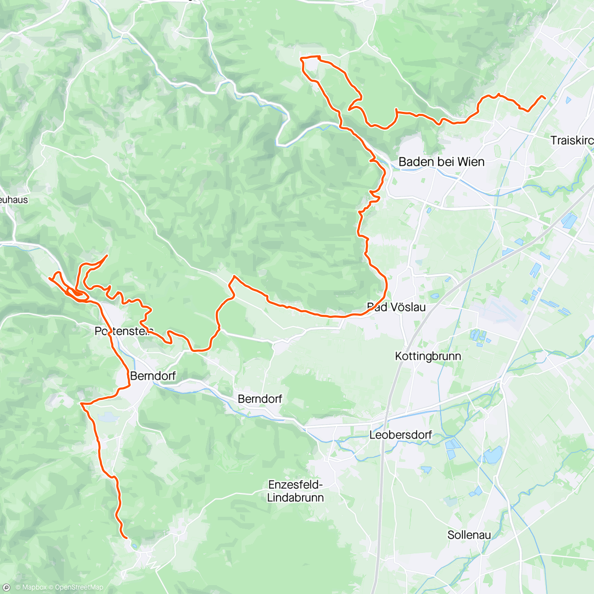 Map of the activity, Gravelbike