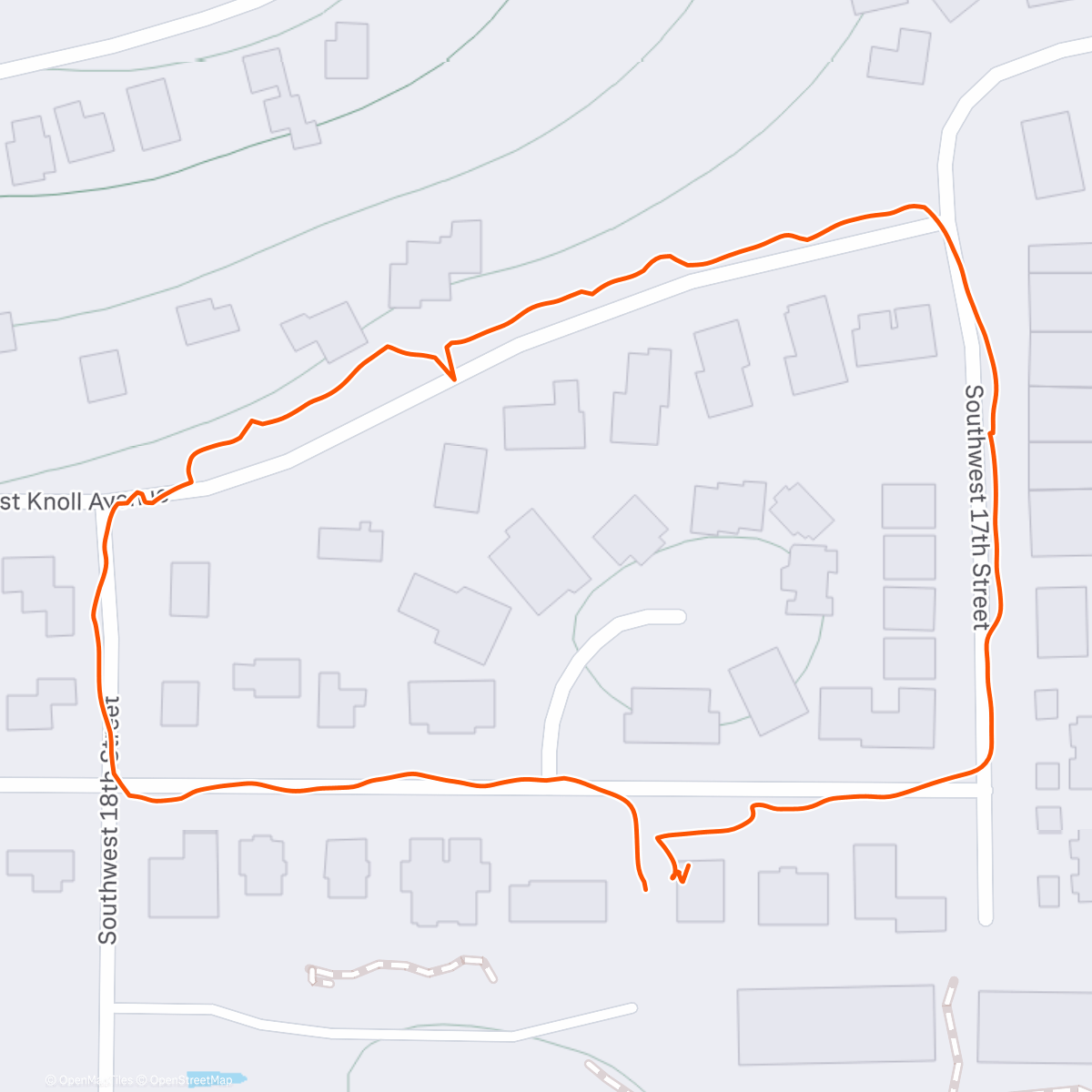 Map of the activity, Morning Walk