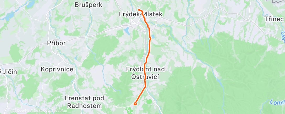 Map of the activity, Morning Ride