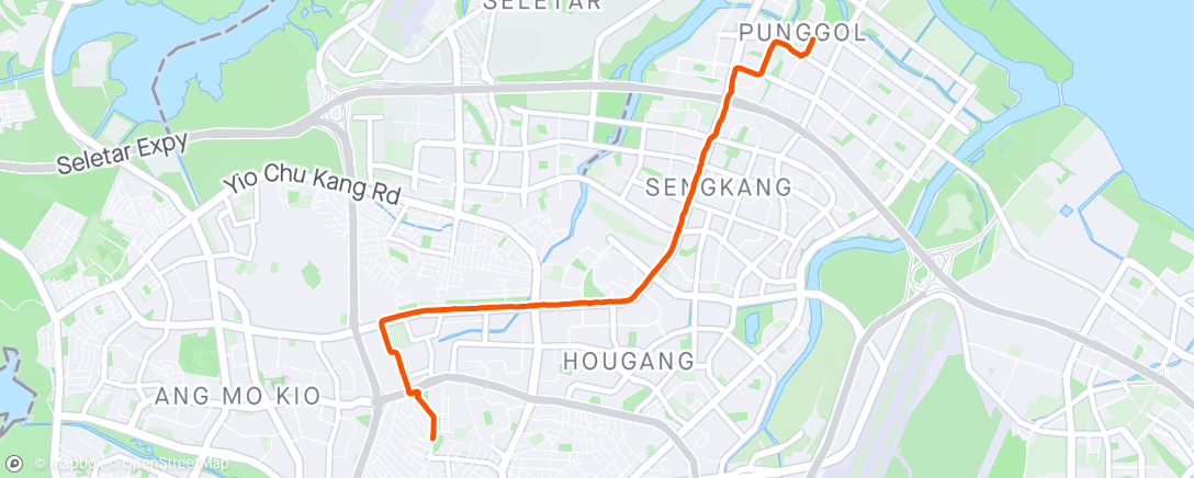 Map of the activity, Night Ride with Foongg Part 1
