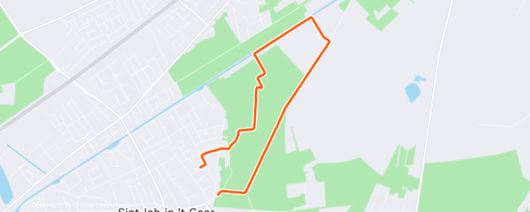 Map of the activity, Middagloop