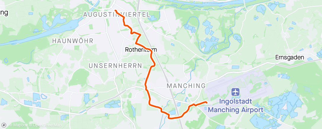 Map of the activity, Radfahrt am Morgen