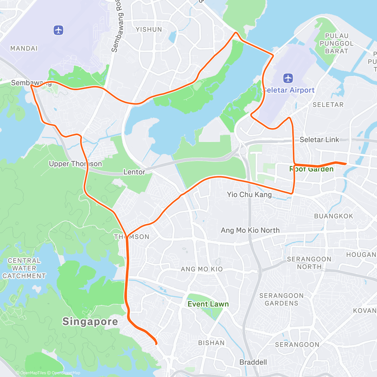 Map of the activity, Ride cancelled. Reach home b4 ☔️