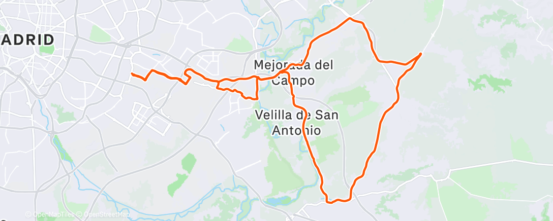 Map of the activity, Bicicleta por la mañana