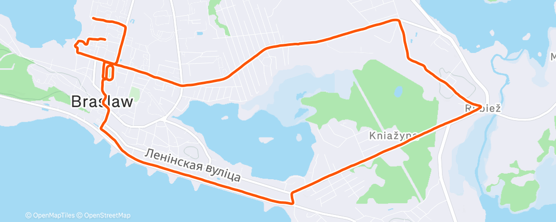 Map of the activity, Дневной забег