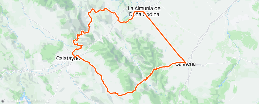 Mappa dell'attività Vuelta Calatayud/ Hoces del Jalón