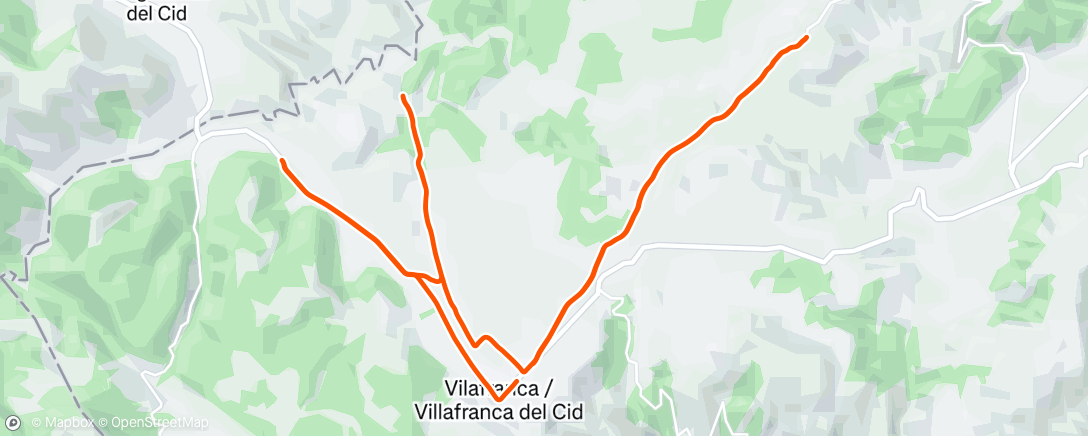 Map of the activity, Bicicleta por la tarde