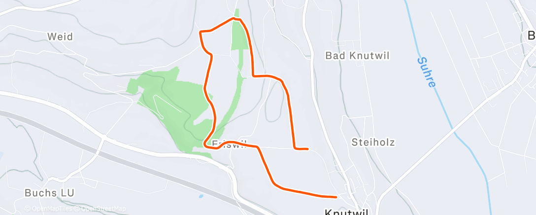 Map of the activity, Lauf am Nachmittag