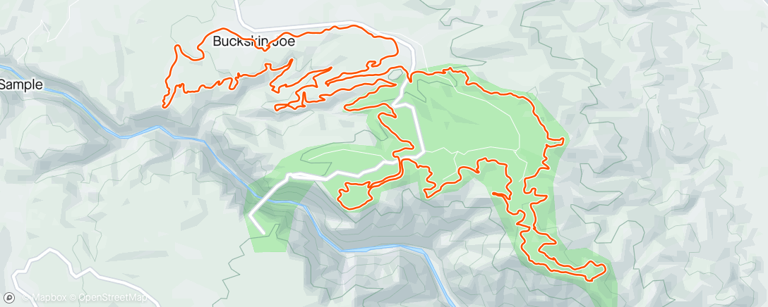 Map of the activity, Trials of trail running to MTB, RG Groove 18