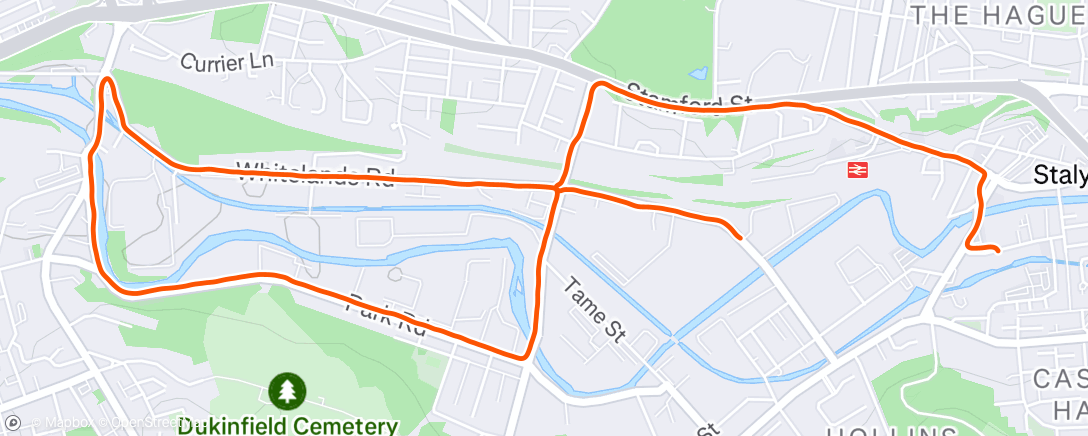 Map of the activity, Morning Run