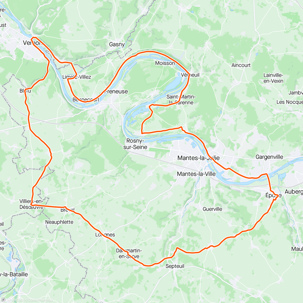 Map of the activity, Sortie route avec Serge et Yannick