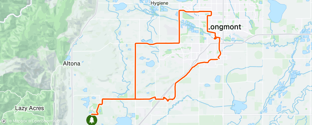 Map of the activity, Afternoon Ride
