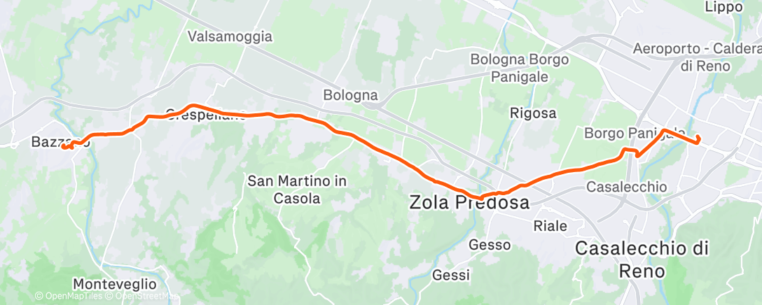 Карта физической активности (Ciclismo notturno)