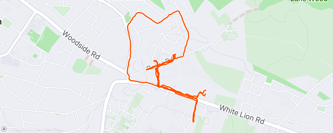 Map of the activity, Evening Walk