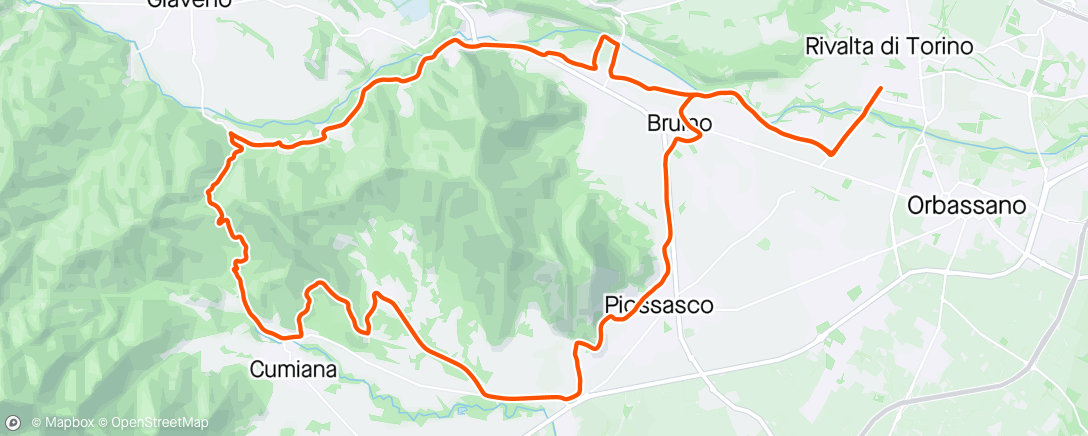 Map of the activity, Panoramica di Piossasco Allivellatori Borgata Guardia Colletta e Pianca