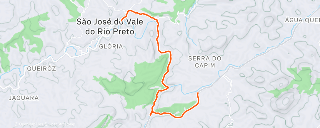 Map of the activity, Pedalada matinal