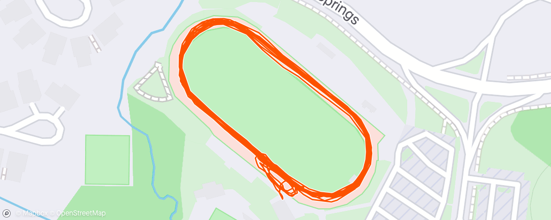 Map of the activity, Afternoon Run