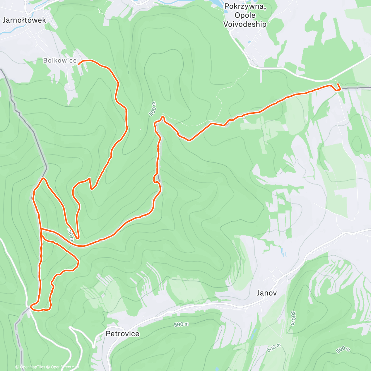 Map of the activity, Morning Run
