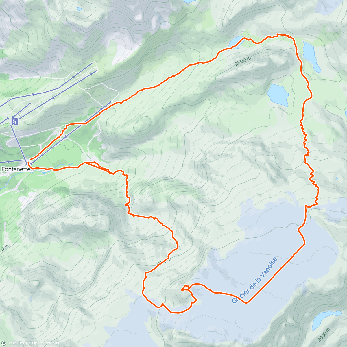 Map of the activity, Spalić raclette'a