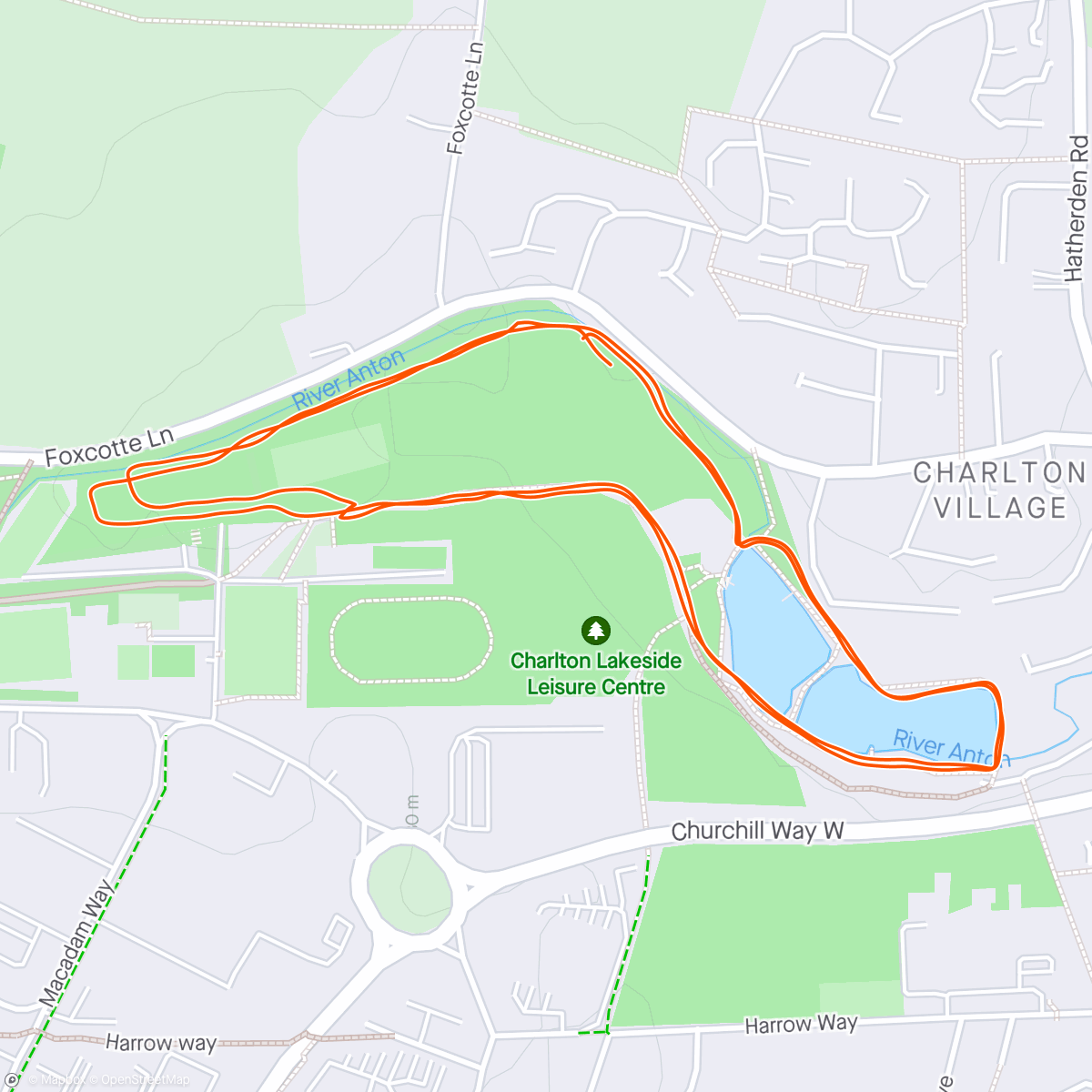 Map of the activity, Andover Parkrun