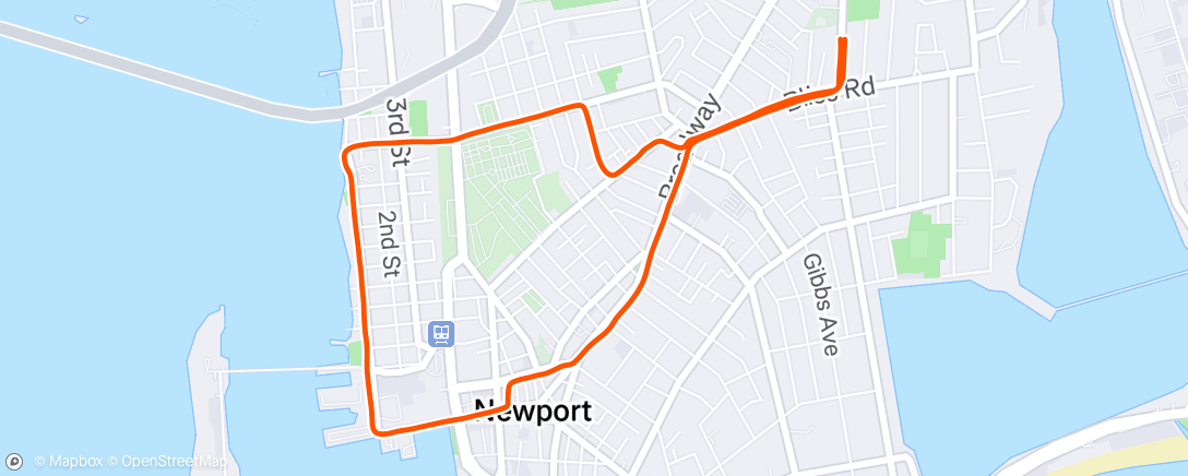 Map of the activity, Evening Run