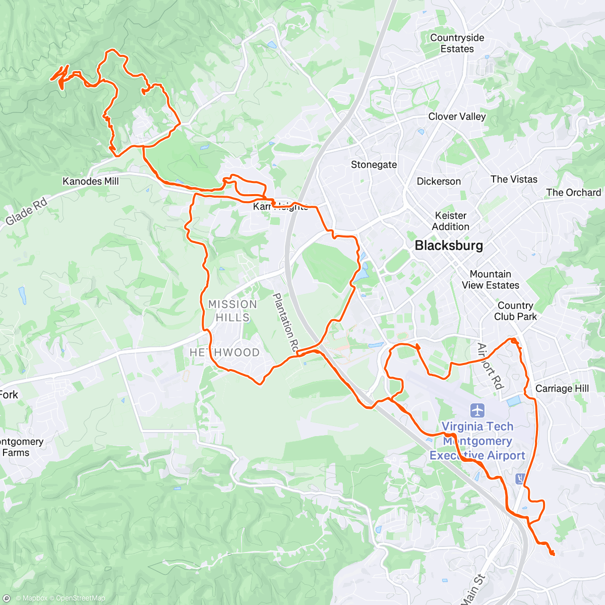 Map of the activity, Thirsty Adopt-a-Ditch Cougar edition