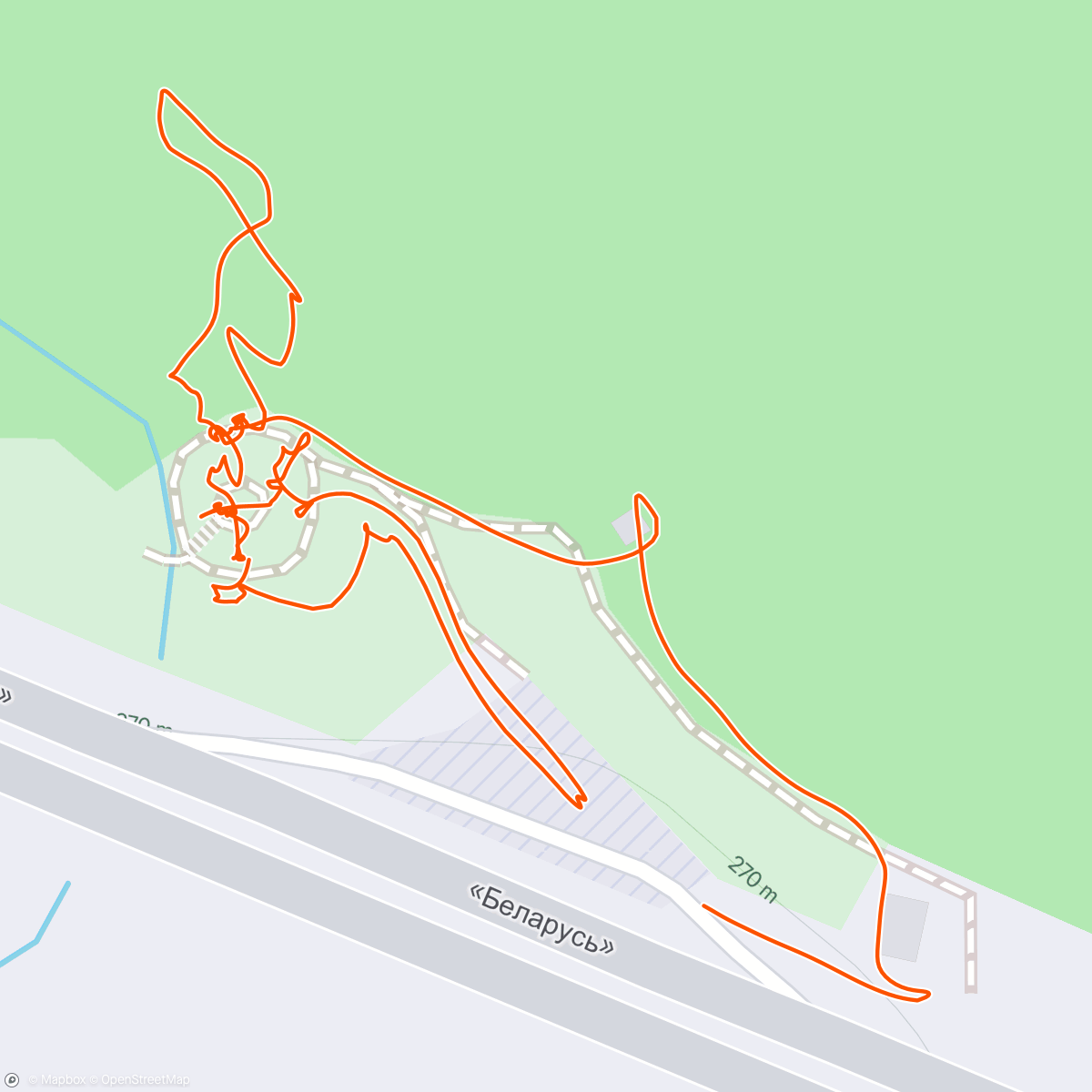 Map of the activity, Afternoon Walk