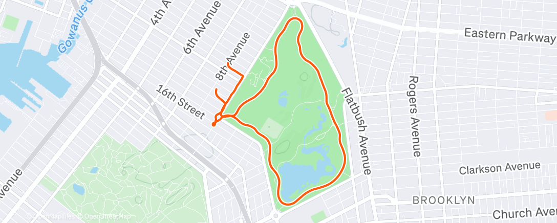 Map of the activity, Morning Walk