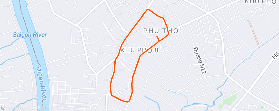 Map of the activity, Morning Run