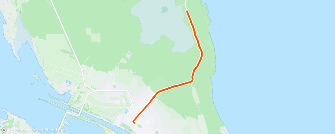 Map of the activity, Evening Run