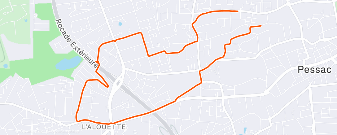 Map of the activity, Trail le matin