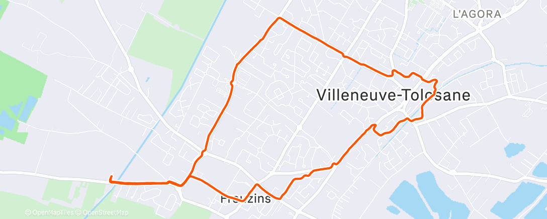 Карта физической активности (Course à pied le matin)