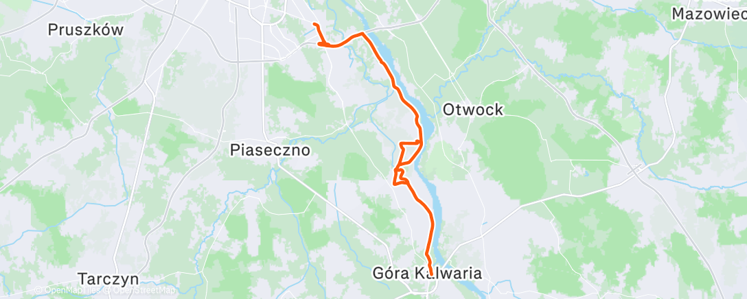 Map of the activity, Lunch Ride